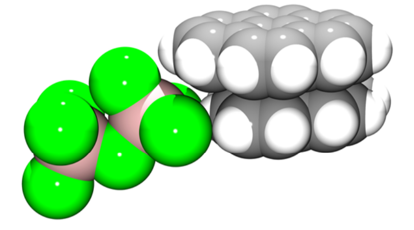 3-D Molecular Structure demonstrating pyrene columns