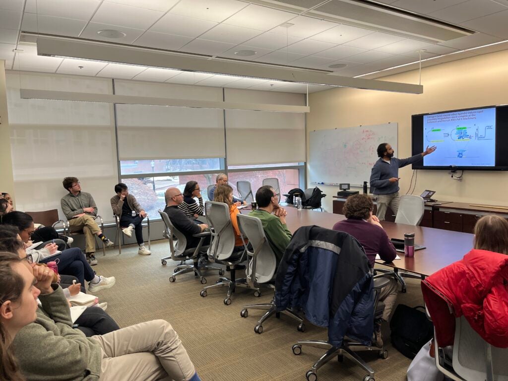 Professor Sreejith J. Nair giving his lecture