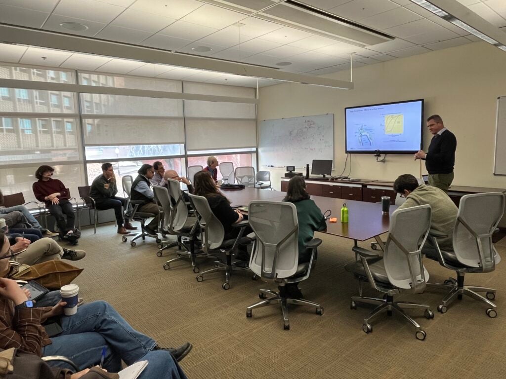 Professor Jan Vermant giving his lecture